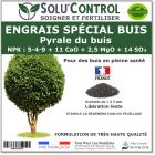 Engrais Spécial Buis, SoluControl- Stimule croissance, renforce racines, protège contre ravageurs. Utilisable en agriculture biologique. Pour buis en pot ou en pleine terre