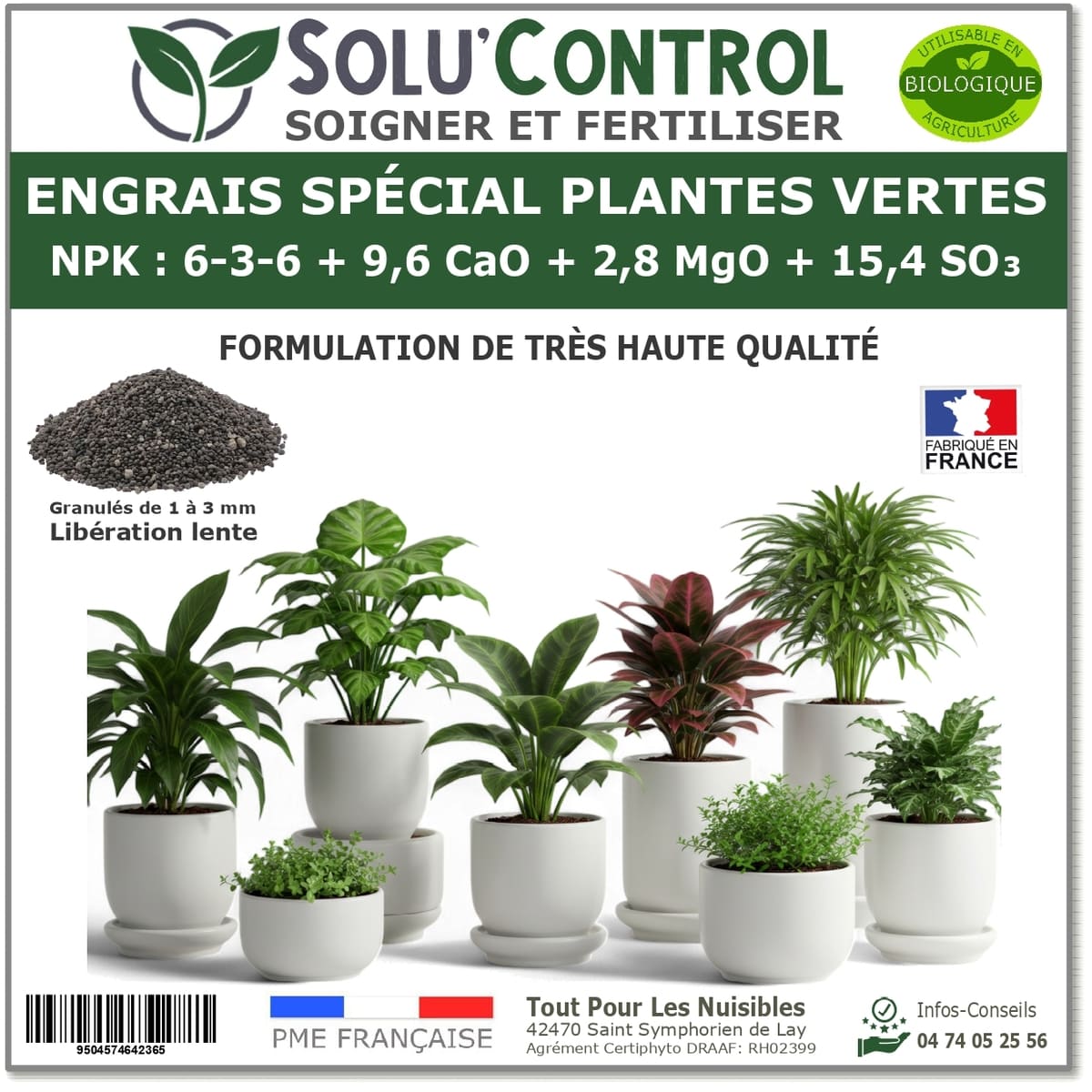 Engrais Spécial plantes vertes, SoluControl